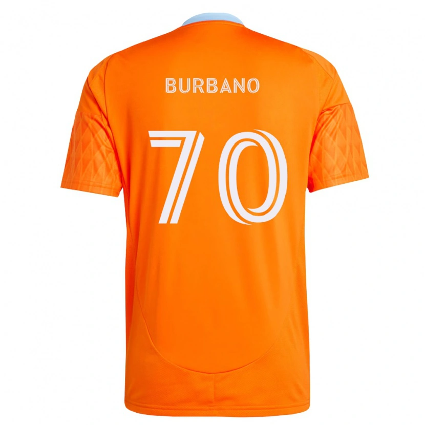 Danxen Kinder Jordy Burbano #70 Orange Weiß Heimtrikot Trikot 2026/27 T-Shirt