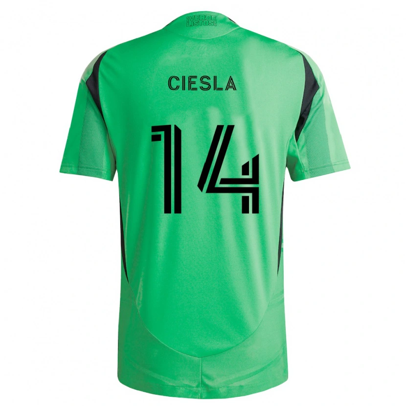 Danxen Kinder Daniel Ciesla #14 Smaragdgrün Schwarz Heimtrikot Trikot 2026/27 T-Shirt