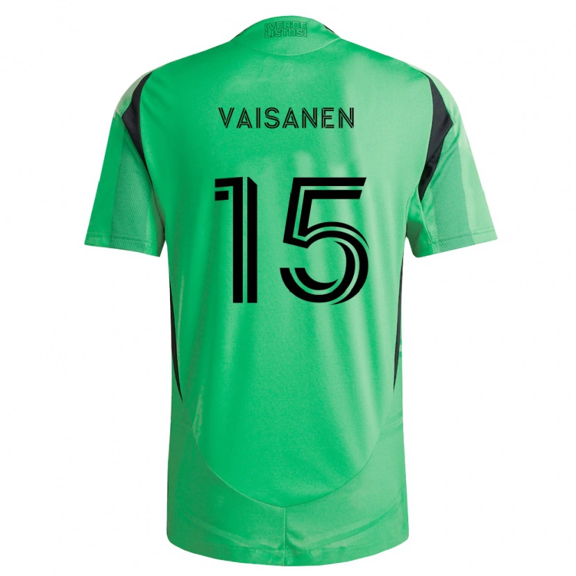 Danxen Kinder Leo Väisänen #15 Smaragdgrün Schwarz Heimtrikot Trikot 2026/27 T-Shirt