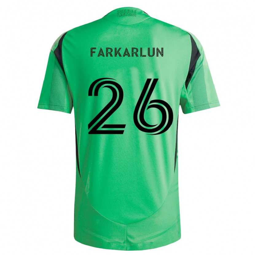 Danxen Kinder Jimmy Farkarlun #26 Smaragdgrün Schwarz Heimtrikot Trikot 2026/27 T-Shirt