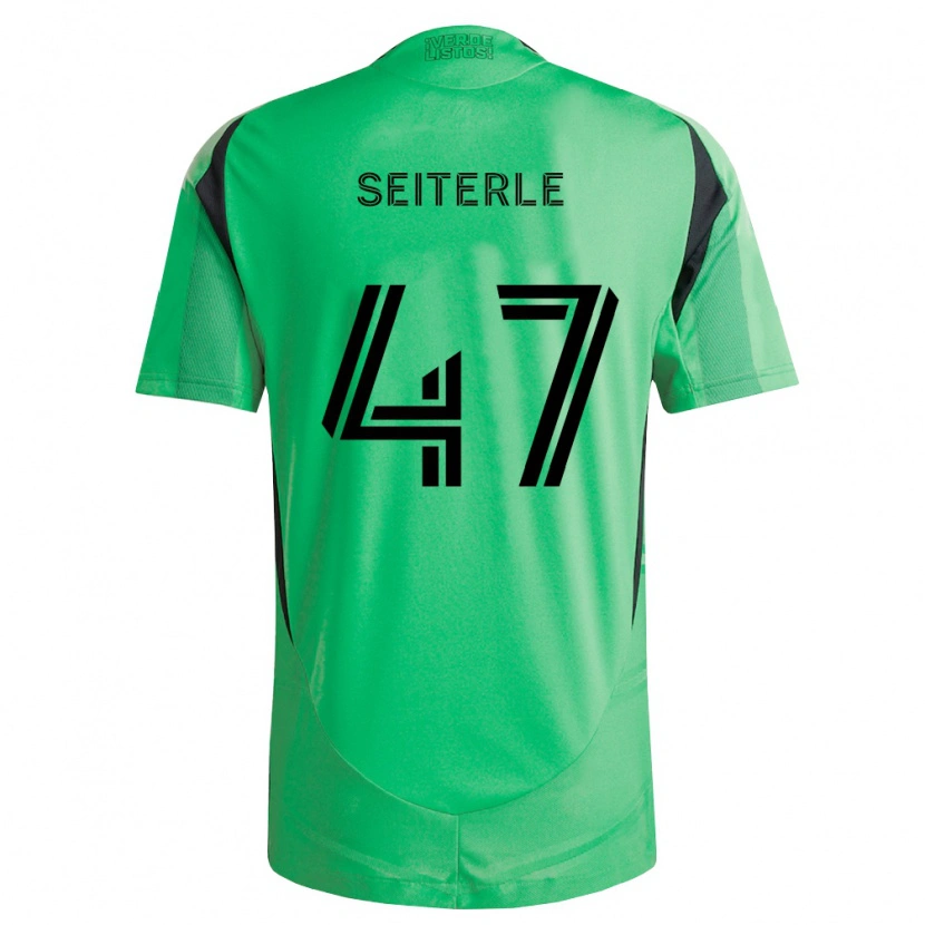 Danxen Kinder Sebastian Seiterle #47 Smaragdgrün Schwarz Heimtrikot Trikot 2026/27 T-Shirt