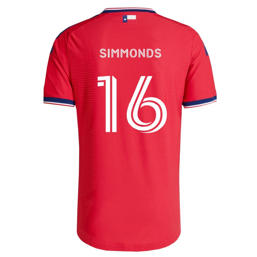 Danxen Kinder Nicholas Simmonds #16 Rot Blau Weiß Heimtrikot Trikot 2026/27 T-Shirt