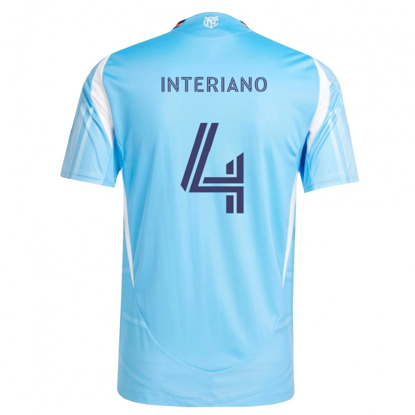 Danxen Kinder Jeffrey Interiano #4 Himmelblau Weiß Heimtrikot Trikot 2026/27 T-Shirt