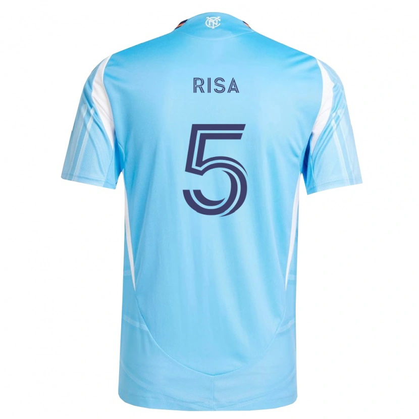 Danxen Kinder Birk Risa #5 Himmelblau Weiß Heimtrikot Trikot 2026/27 T-Shirt