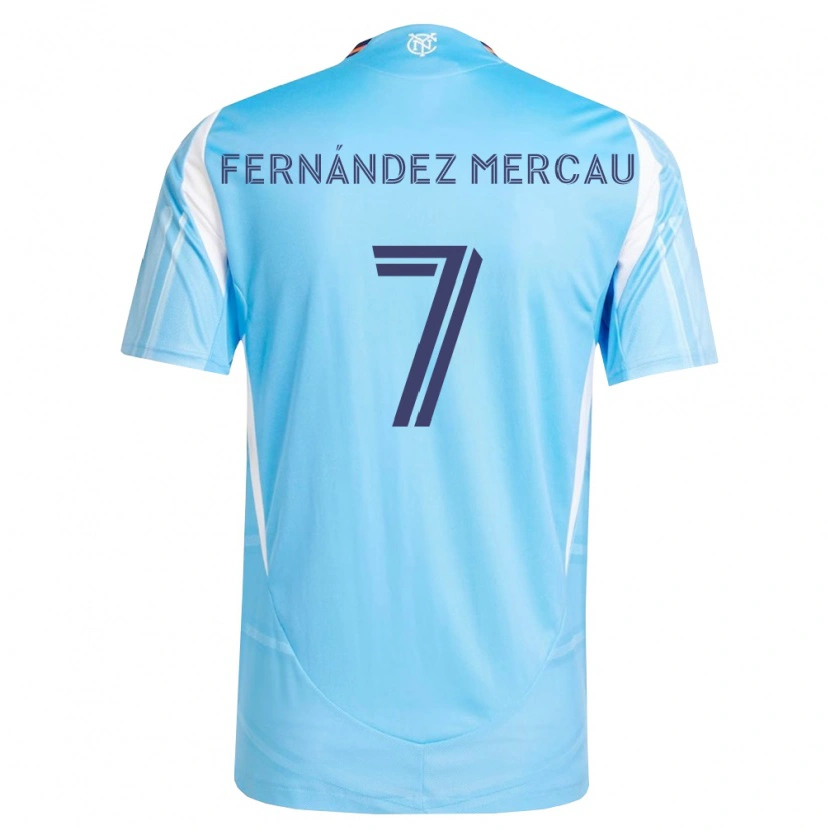 Danxen Kinder Nicolás Fernández Mercau #7 Himmelblau Weiß Heimtrikot Trikot 2026/27 T-Shirt