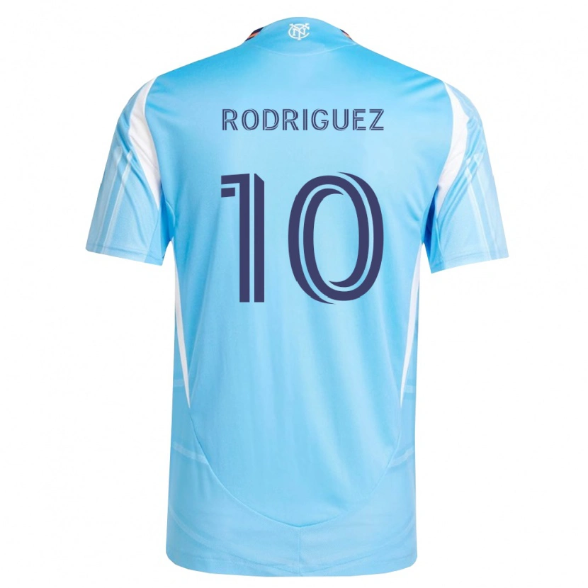 Danxen Kinder Santiago Rodríguez #10 Himmelblau Weiß Heimtrikot Trikot 2026/27 T-Shirt