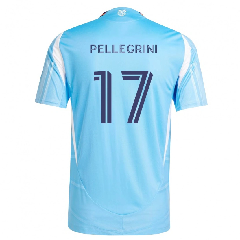Danxen Kinder Matías Pellegrini #17 Himmelblau Weiß Heimtrikot Trikot 2026/27 T-Shirt
