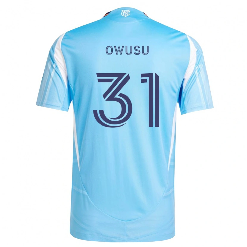 Danxen Kinder Samuel Owusu #31 Himmelblau Weiß Heimtrikot Trikot 2026/27 T-Shirt