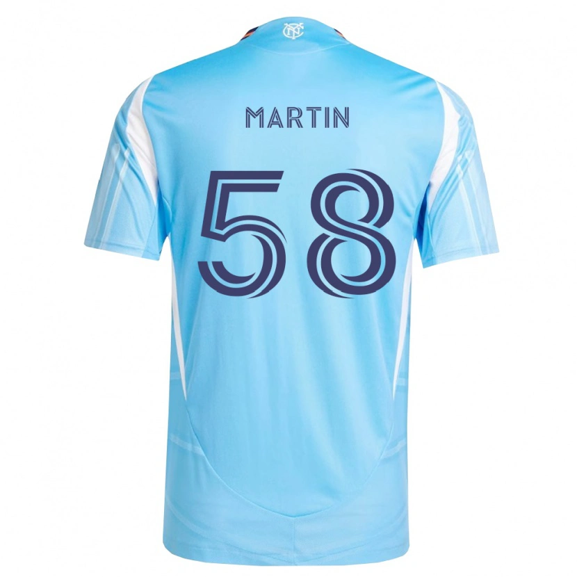 Danxen Kinder Eóin Martin #58 Himmelblau Weiß Heimtrikot Trikot 2026/27 T-Shirt