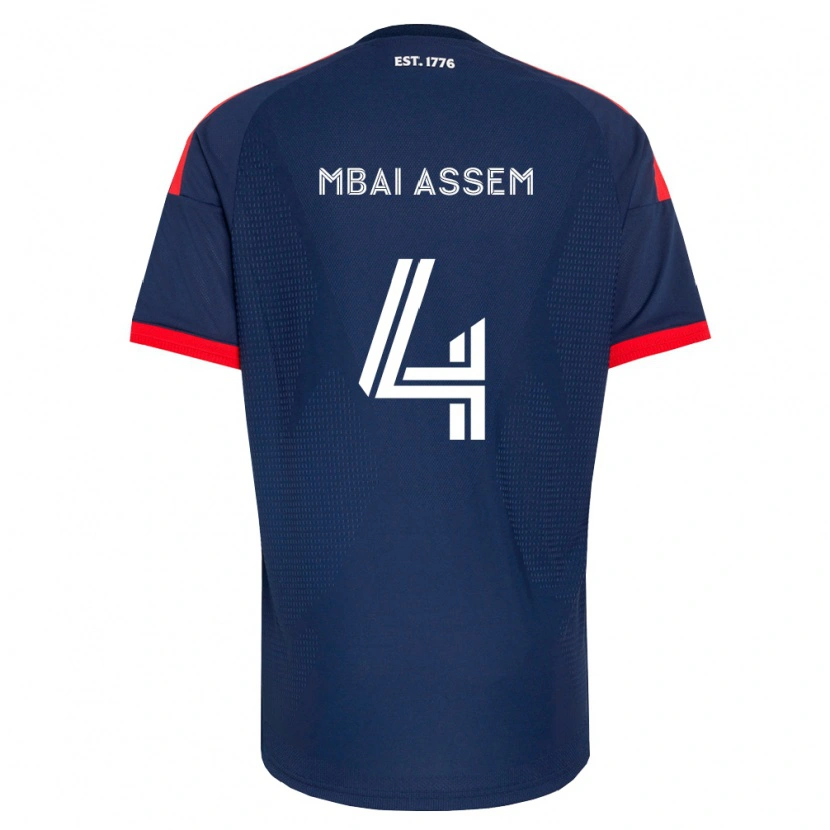 Danxen Kinder Chris Mbaï-Assem #4 Königsblau Rot Weiß Heimtrikot Trikot 2026/27 T-Shirt