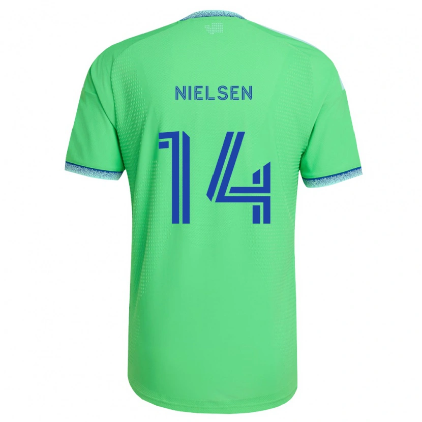 Danxen Kinder Taylor Nielsen #14 Grün Hellblau Heimtrikot Trikot 2026/27 T-Shirt