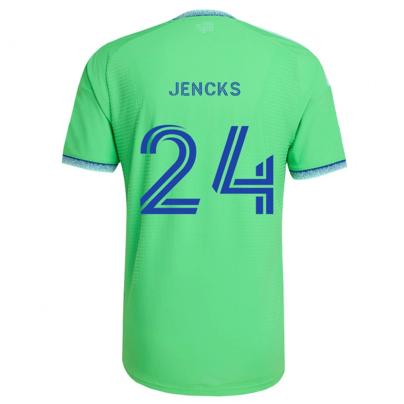 Danxen Kinder India Jencks #24 Grün Hellblau Heimtrikot Trikot 2026/27 T-Shirt