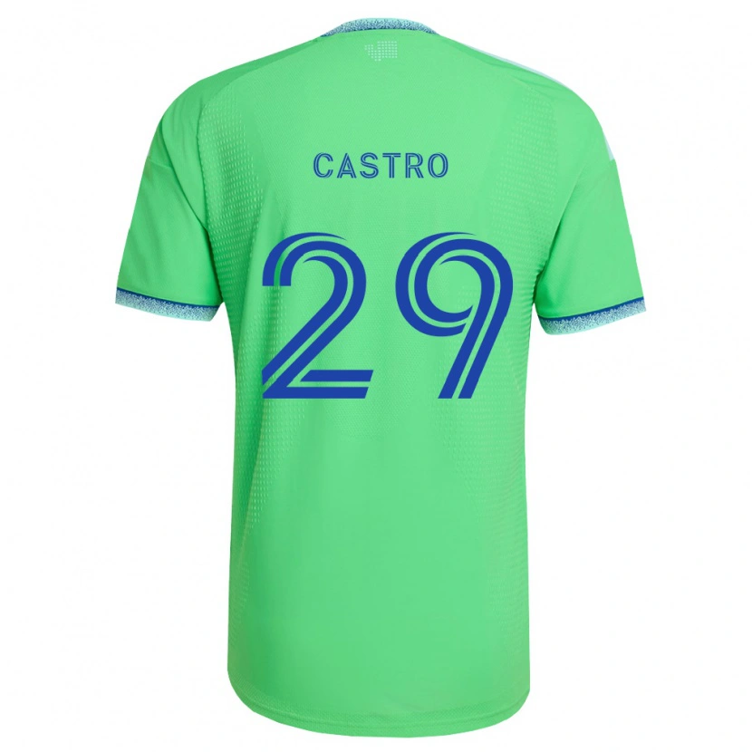 Danxen Kinder Jacob Castro #29 Grün Hellblau Heimtrikot Trikot 2026/27 T-Shirt