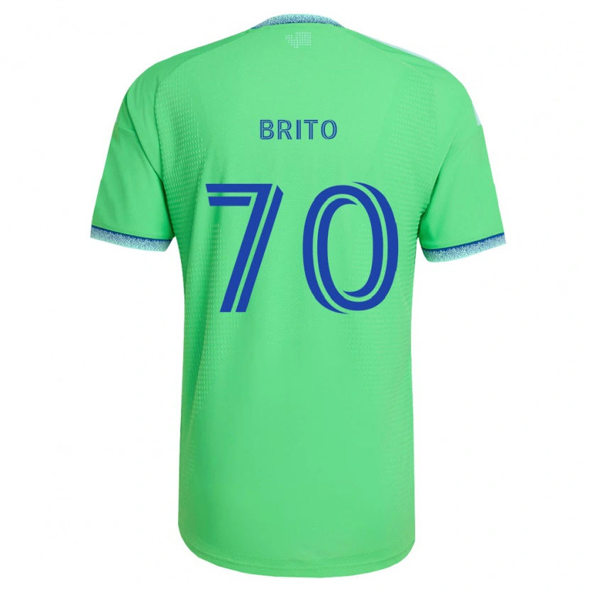 Danxen Kinder Kelvin-Luis Brito #70 Grün Hellblau Heimtrikot Trikot 2026/27 T-Shirt