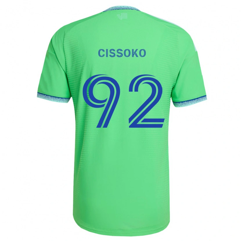 Danxen Kinder Abdoulaye Cissoko #92 Grün Hellblau Heimtrikot Trikot 2026/27 T-Shirt