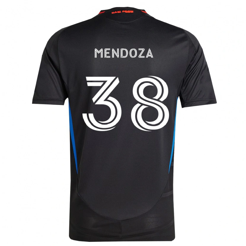 Danxen Kinder Edwyn Mendoza #38 Blau Weiß Schwarz Heimtrikot Trikot 2026/27 T-Shirt