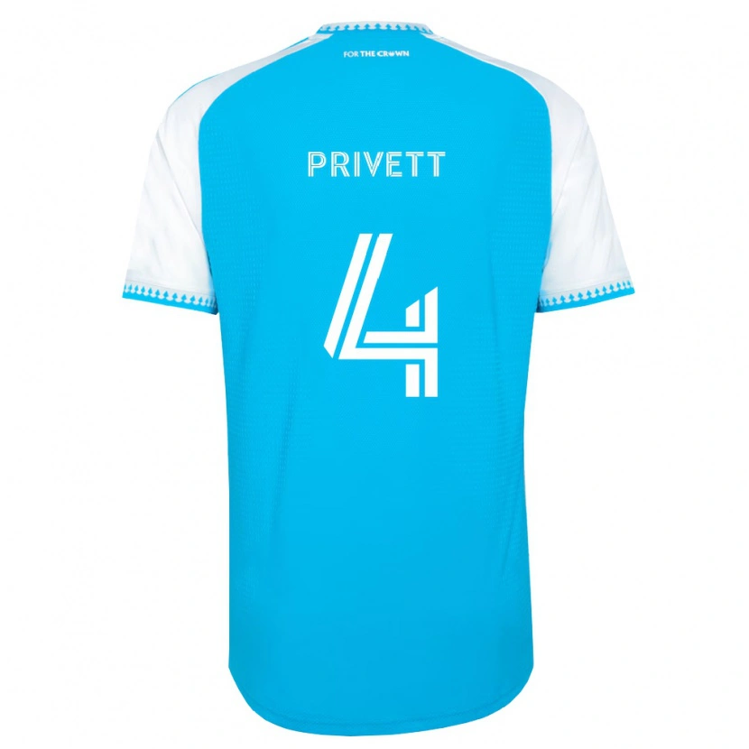 Danxen Kinder Andrew Privett #4 Himmelblau Weiß Schwarz Heimtrikot Trikot 2026/27 T-Shirt