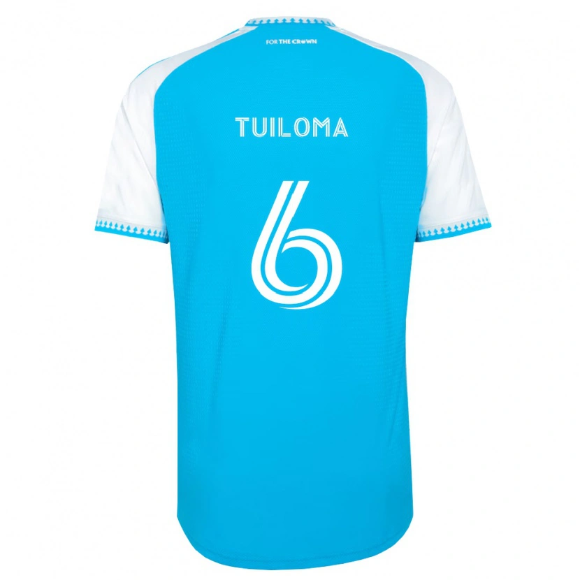 Danxen Kinder Bill Tuiloma #6 Himmelblau Weiß Schwarz Heimtrikot Trikot 2026/27 T-Shirt