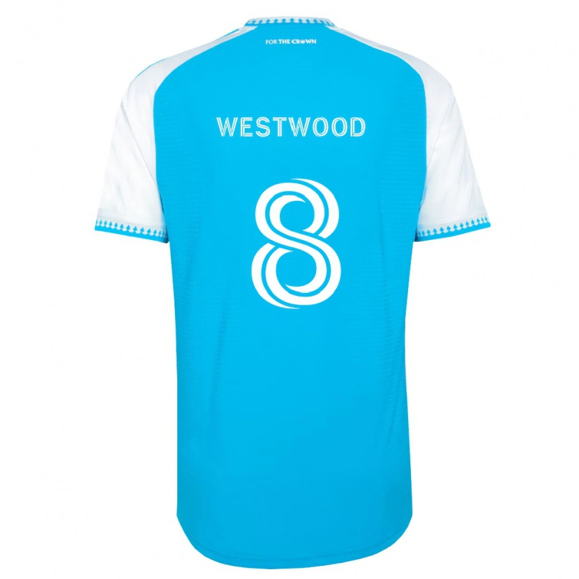 Danxen Kinder Ashley Westwood #8 Himmelblau Weiß Schwarz Heimtrikot Trikot 2026/27 T-Shirt