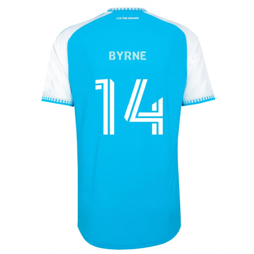 Danxen Kinder Nathan Byrne #14 Himmelblau Weiß Schwarz Heimtrikot Trikot 2026/27 T-Shirt