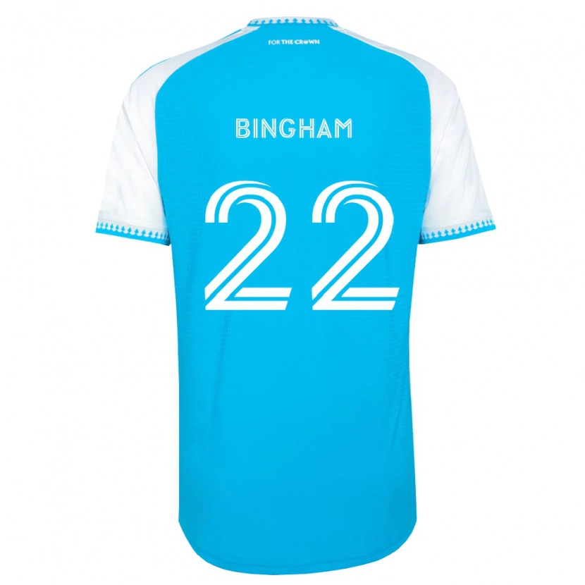 Danxen Kinder David Bingham #22 Himmelblau Weiß Schwarz Heimtrikot Trikot 2026/27 T-Shirt