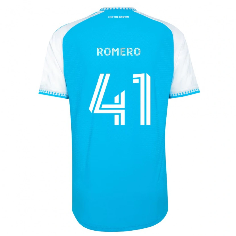 Danxen Kinder Brian Romero #41 Himmelblau Weiß Schwarz Heimtrikot Trikot 2026/27 T-Shirt