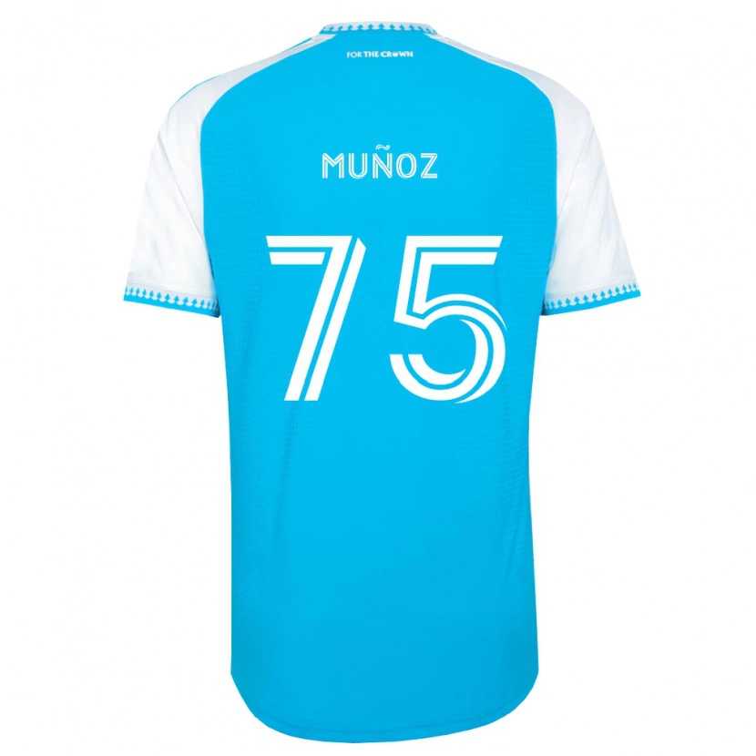 Danxen Kinder Jeremiah Muñoz #75 Himmelblau Weiß Schwarz Heimtrikot Trikot 2026/27 T-Shirt