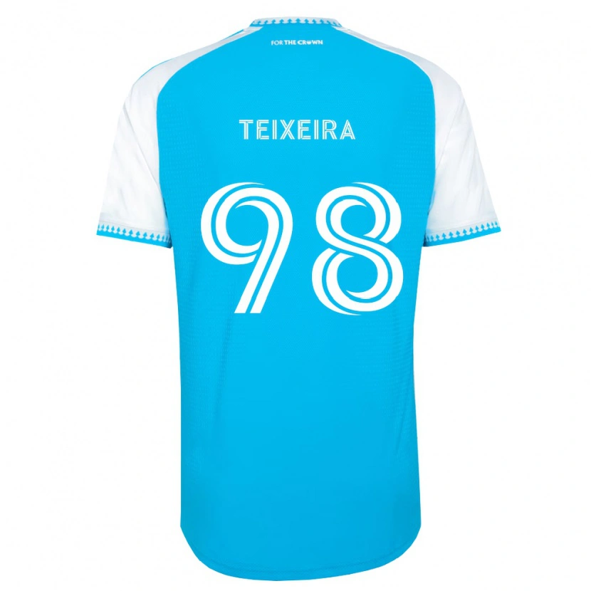Danxen Kinder Nickolas Teixeira #98 Himmelblau Weiß Schwarz Heimtrikot Trikot 2026/27 T-Shirt