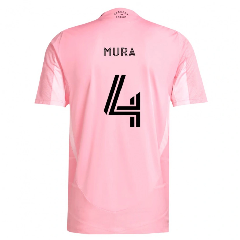 Danxen Kinder Facundo Mura #4 Pink Schwarz Heimtrikot Trikot 2026/27 T-Shirt