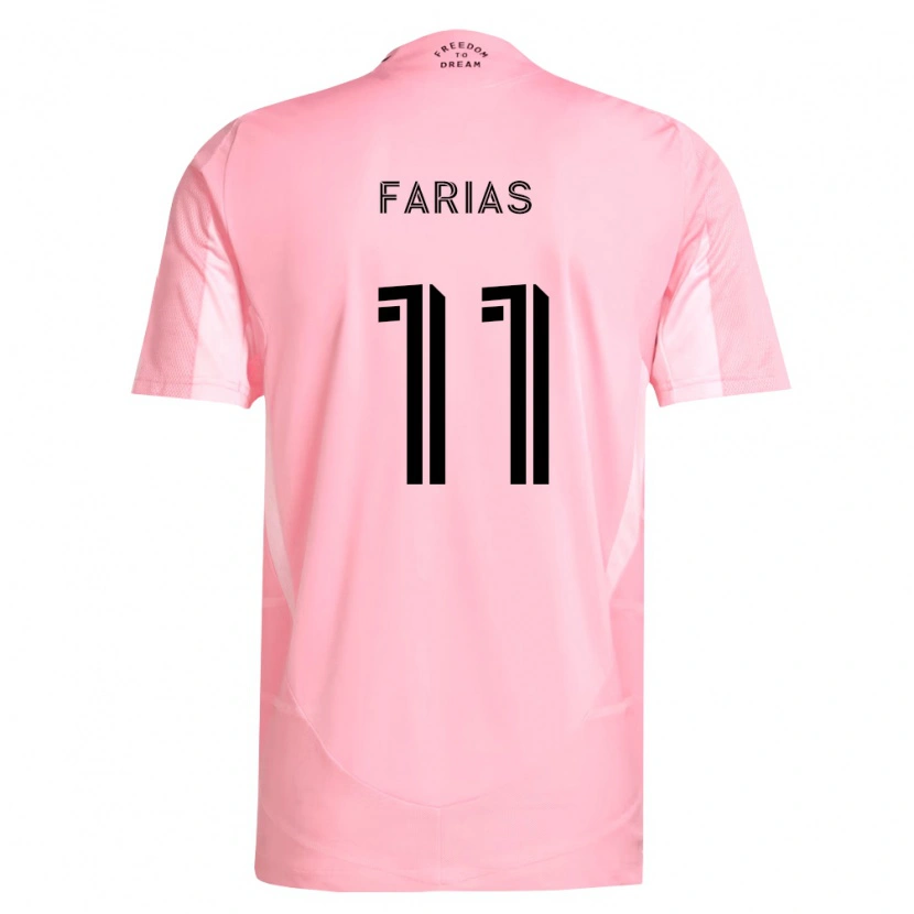 Danxen Kinder Facundo Farías #11 Pink Schwarz Heimtrikot Trikot 2026/27 T-Shirt
