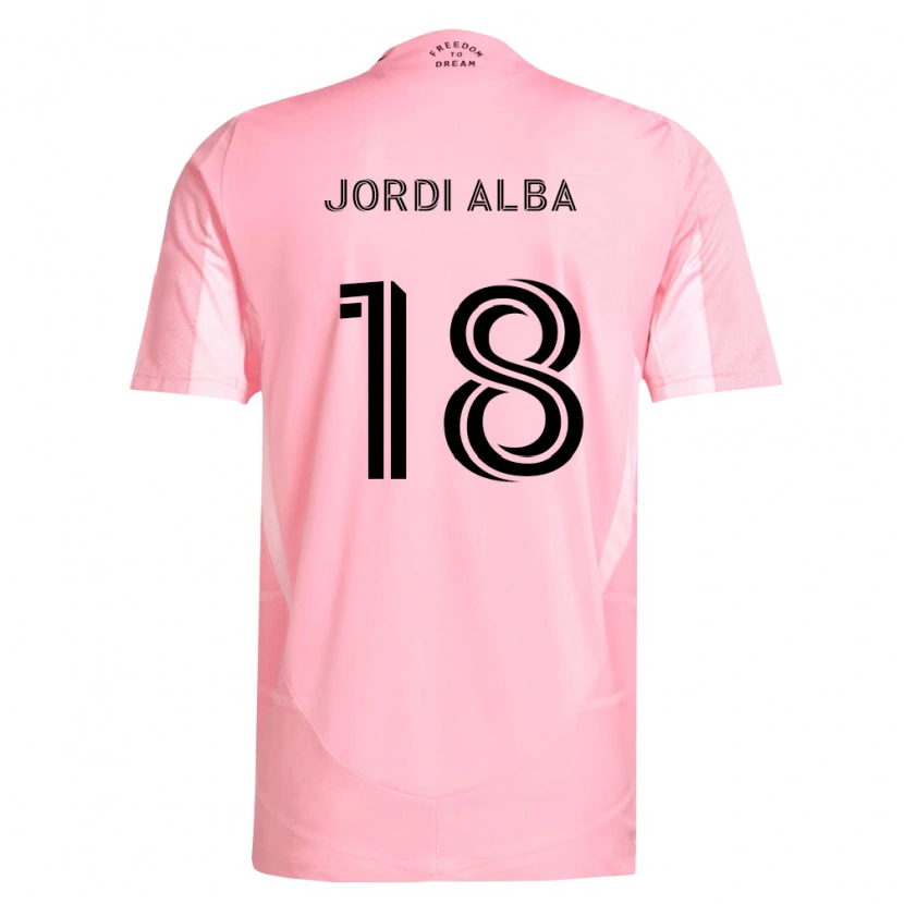 Danxen Kinder Jordi Alba #18 Pink Schwarz Heimtrikot Trikot 2026/27 T-Shirt