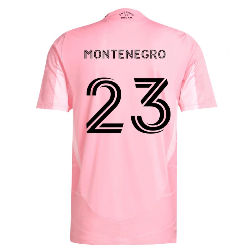 Danxen Kinder Ricardo Montenegro #23 Pink Schwarz Heimtrikot Trikot 2026/27 T-Shirt