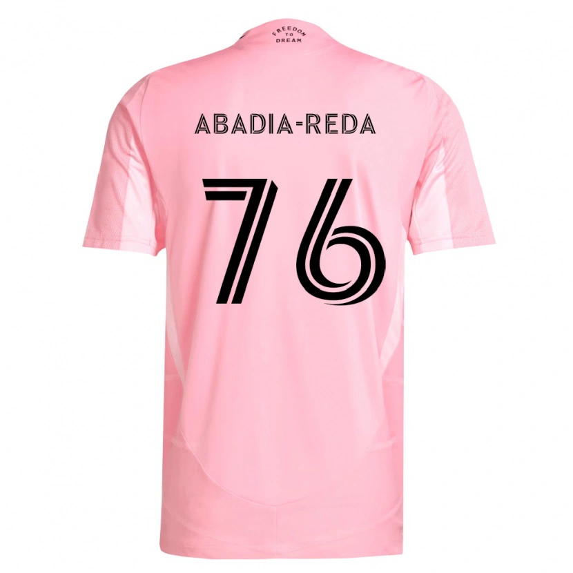 Danxen Kinder Ezequiel Abadia-Reda #76 Pink Schwarz Heimtrikot Trikot 2026/27 T-Shirt