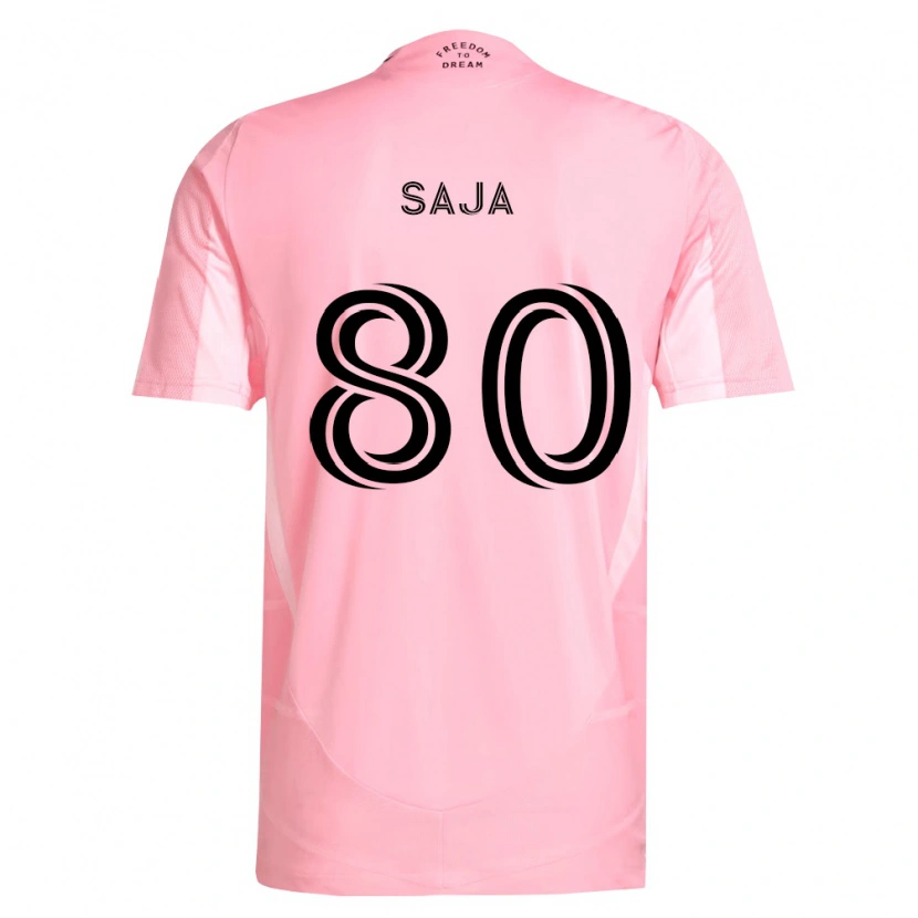 Danxen Kinder Mateo Saja #80 Pink Schwarz Heimtrikot Trikot 2026/27 T-Shirt