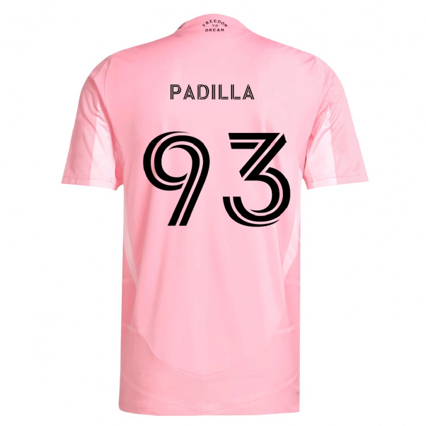 Danxen Kinder Leandro Padilla #93 Pink Schwarz Heimtrikot Trikot 2026/27 T-Shirt