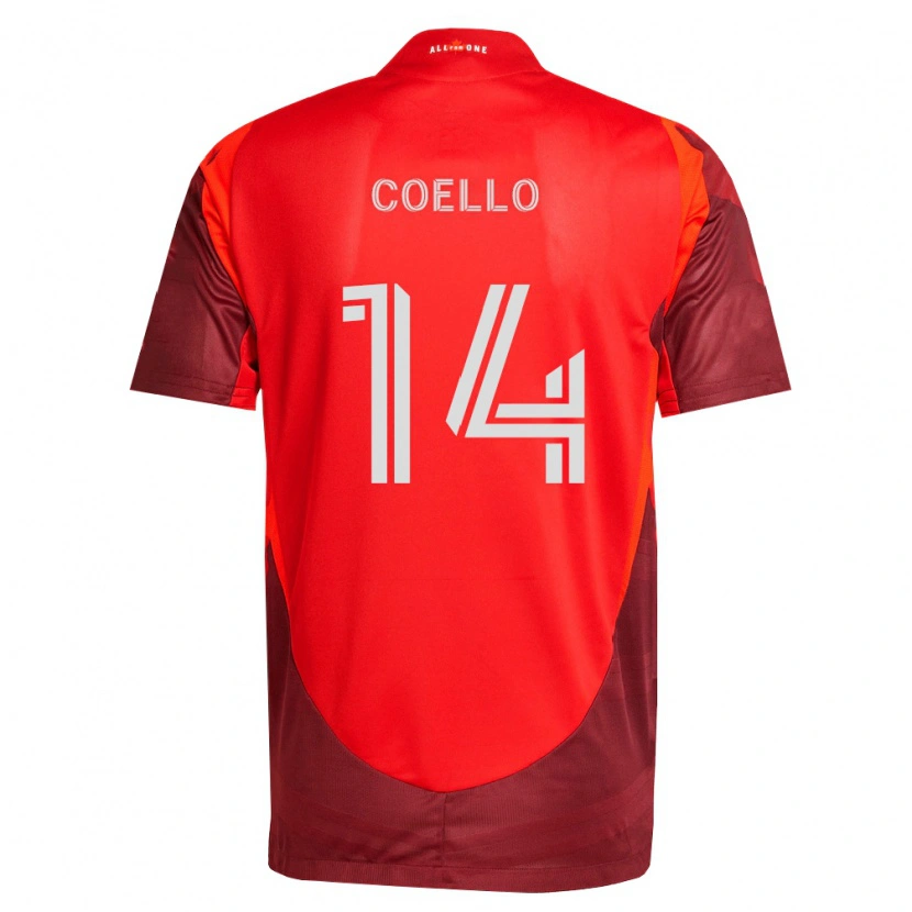 Danxen Kinder Alonso Coello #14 Burgund Rot Heimtrikot Trikot 2026/27 T-Shirt
