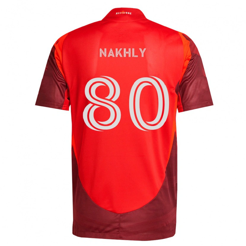 Danxen Kinder Zakaria Nakhly #80 Burgund Rot Heimtrikot Trikot 2026/27 T-Shirt