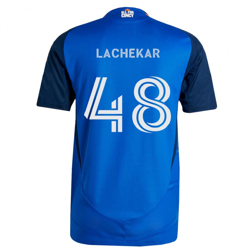 Danxen Kinder Sami Lachekar #48 Königsblau Orange Heimtrikot Trikot 2026/27 T-Shirt