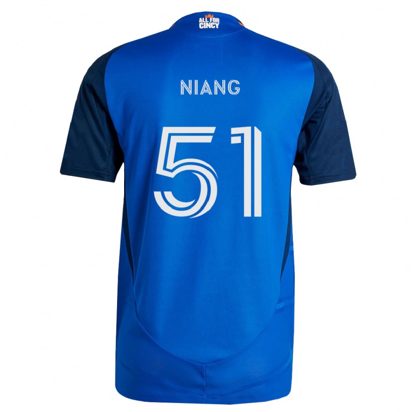 Danxen Kinder Cheikhou Niang #51 Königsblau Orange Heimtrikot Trikot 2026/27 T-Shirt