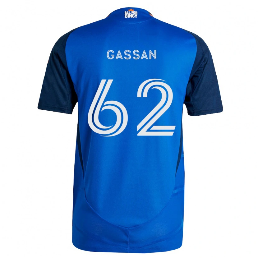 Danxen Kinder Noah Gassan #62 Königsblau Orange Heimtrikot Trikot 2026/27 T-Shirt