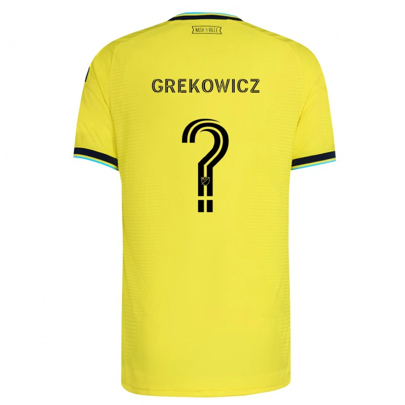 Danxen Kinder Jacob Grekowicz #0 Hellgelb Marineblau Heimtrikot Trikot 2026/27 T-Shirt