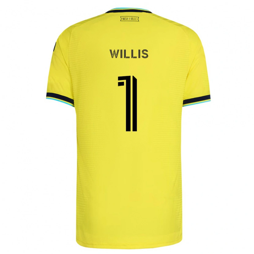 Danxen Kinder Joe Willis #1 Hellgelb Marineblau Heimtrikot Trikot 2026/27 T-Shirt