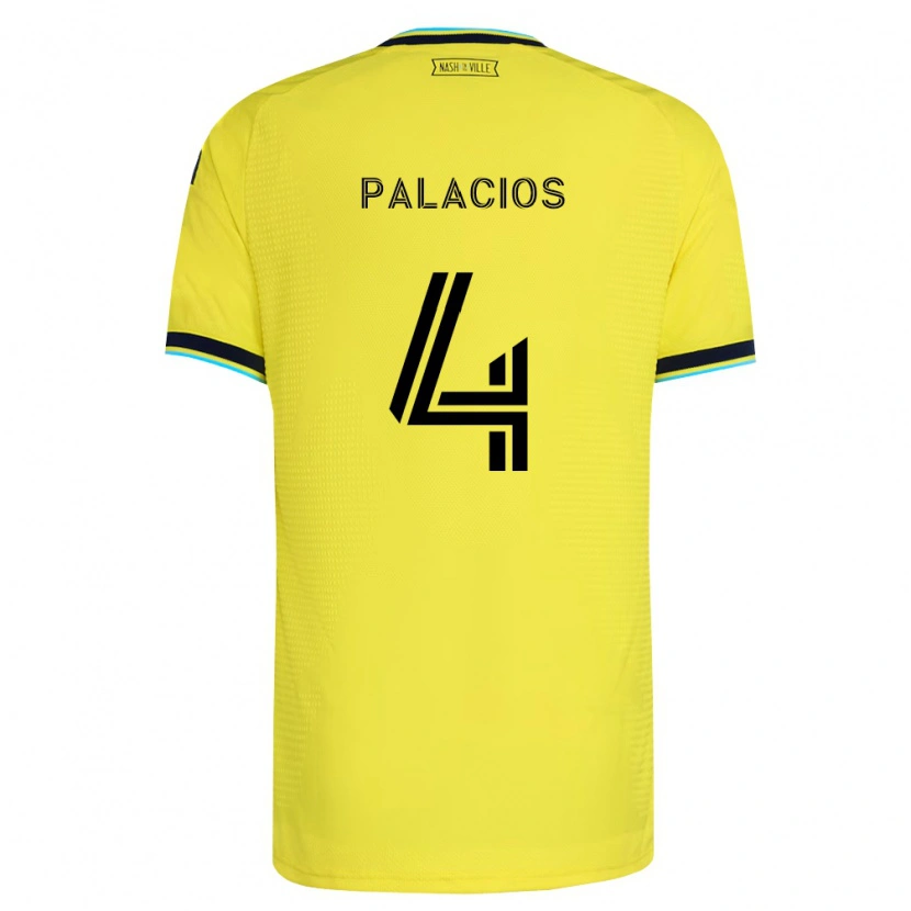 Danxen Kinder Jeison Palacios #4 Hellgelb Marineblau Heimtrikot Trikot 2026/27 T-Shirt