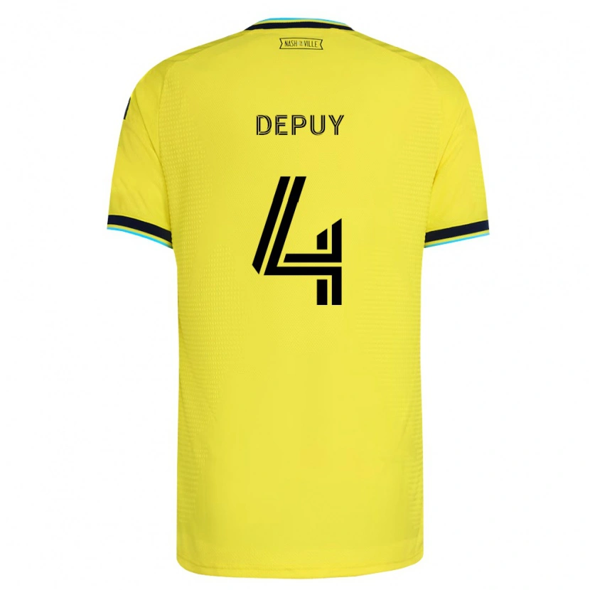 Danxen Kinder Nick Depuy #4 Hellgelb Marineblau Heimtrikot Trikot 2026/27 T-Shirt