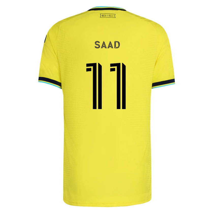 Danxen Kinder Elias Saad #11 Hellgelb Marineblau Heimtrikot Trikot 2026/27 T-Shirt