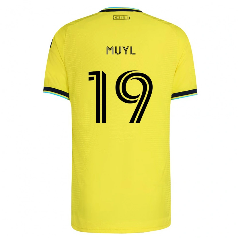Danxen Kinder Alex Muyl #19 Hellgelb Marineblau Heimtrikot Trikot 2026/27 T-Shirt