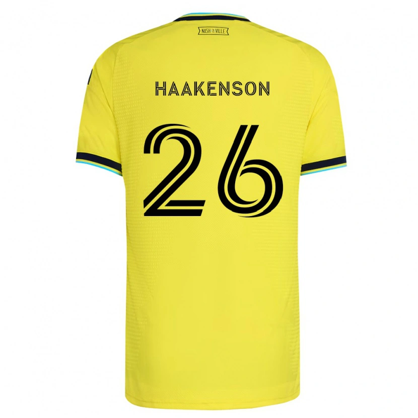 Danxen Kinder Luke Haakenson #26 Hellgelb Marineblau Heimtrikot Trikot 2026/27 T-Shirt