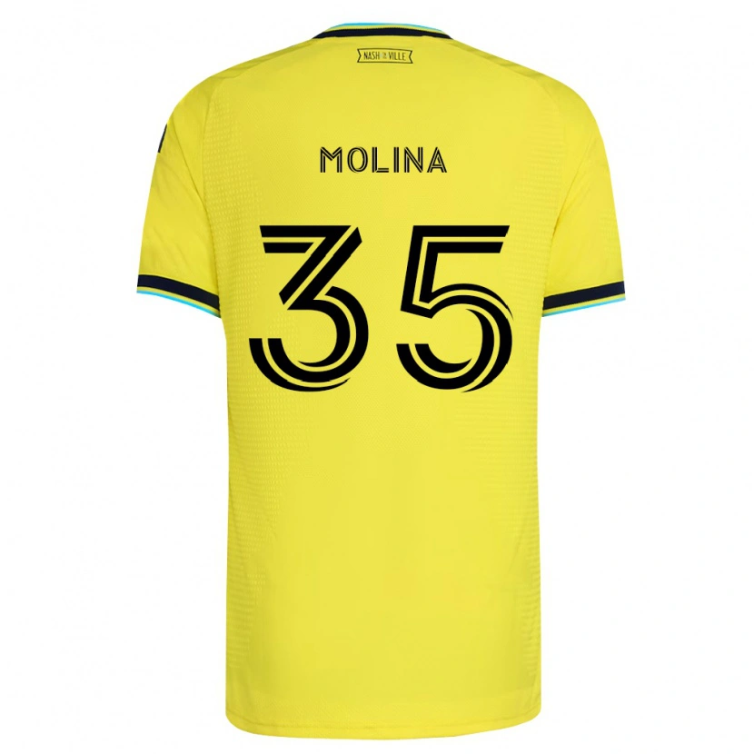 Danxen Kinder Malachi Molina #35 Hellgelb Marineblau Heimtrikot Trikot 2026/27 T-Shirt