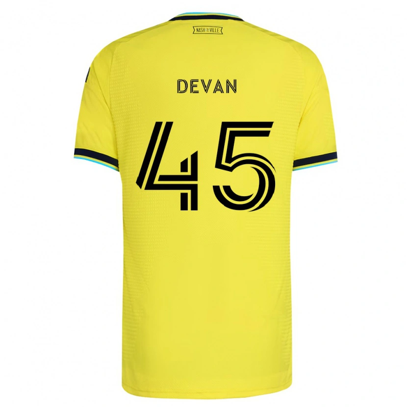 Danxen Kinder Liam Devan #45 Hellgelb Marineblau Heimtrikot Trikot 2026/27 T-Shirt