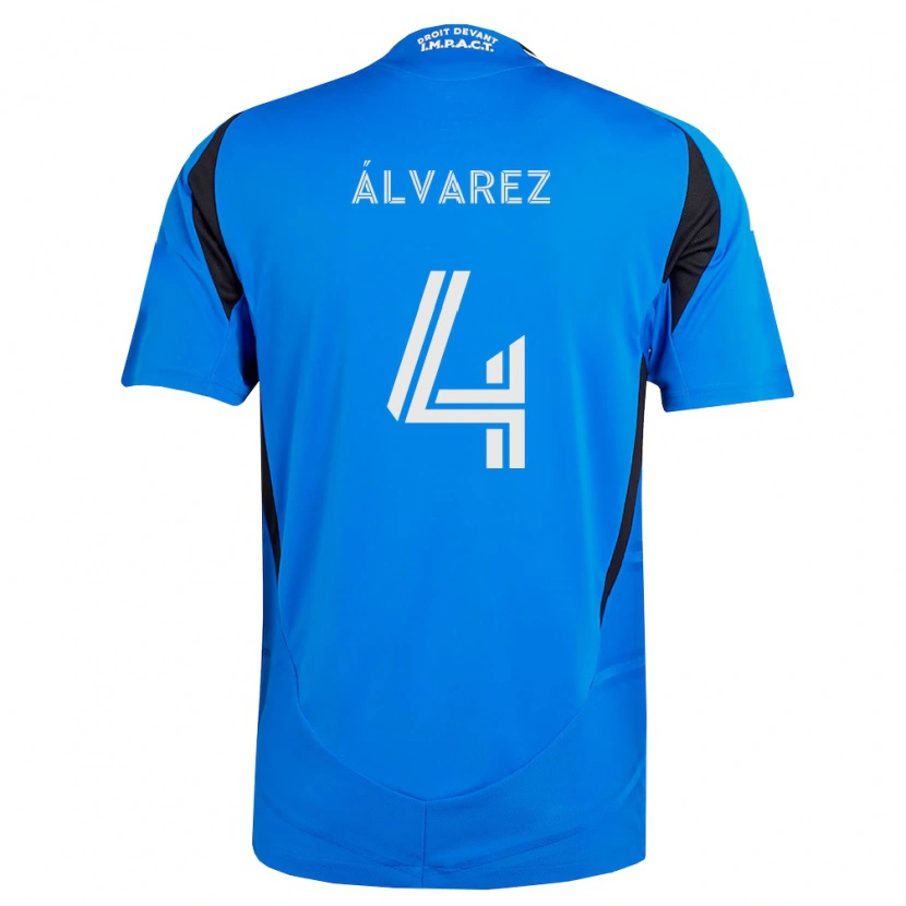 Danxen Kinder Fernando Álvarez #4 Blau Weiß Schwarz Heimtrikot Trikot 2026/27 T-Shirt